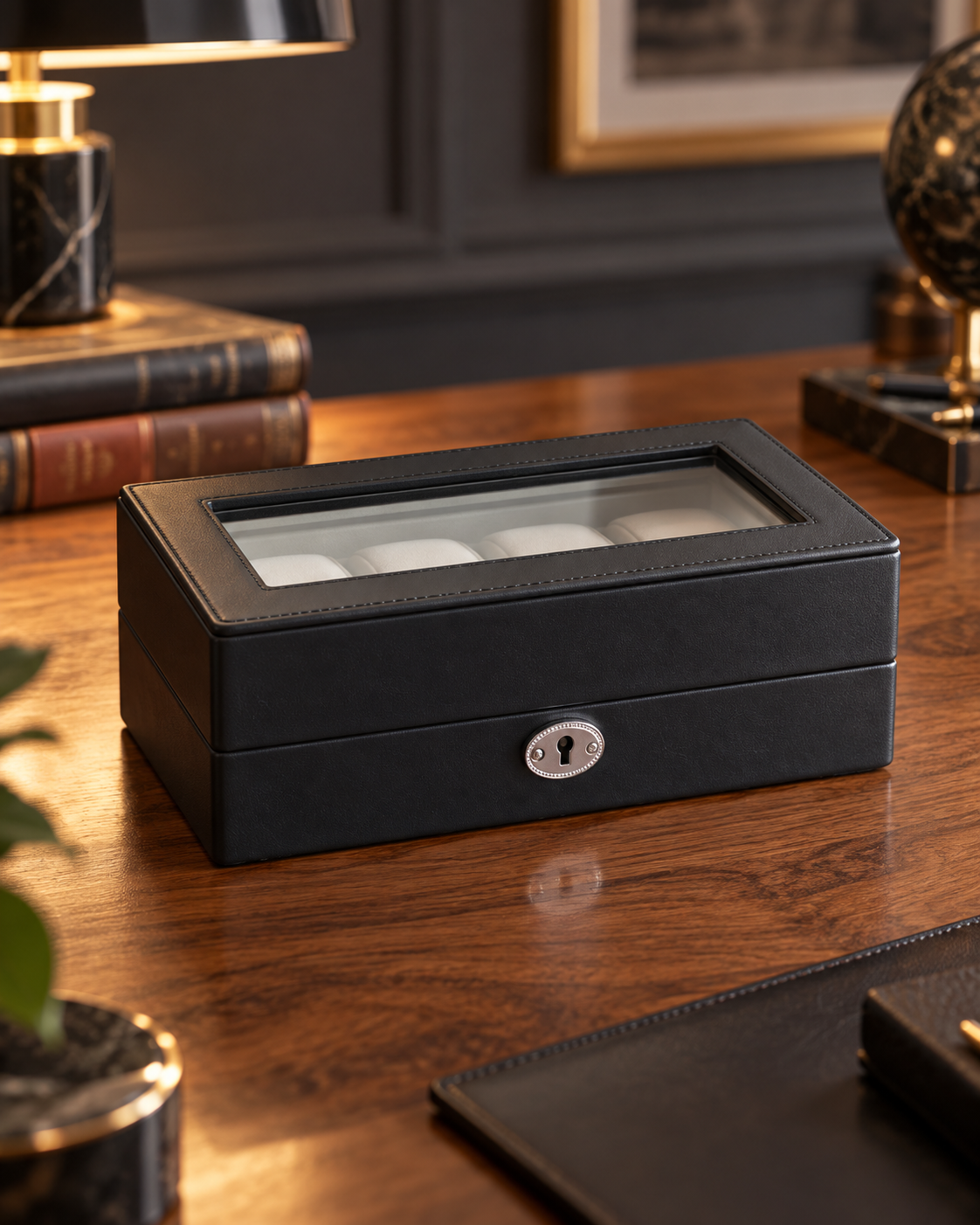 Atelier Horloger – Coffret Vitrine – Signature – Cuir – 4 Montres